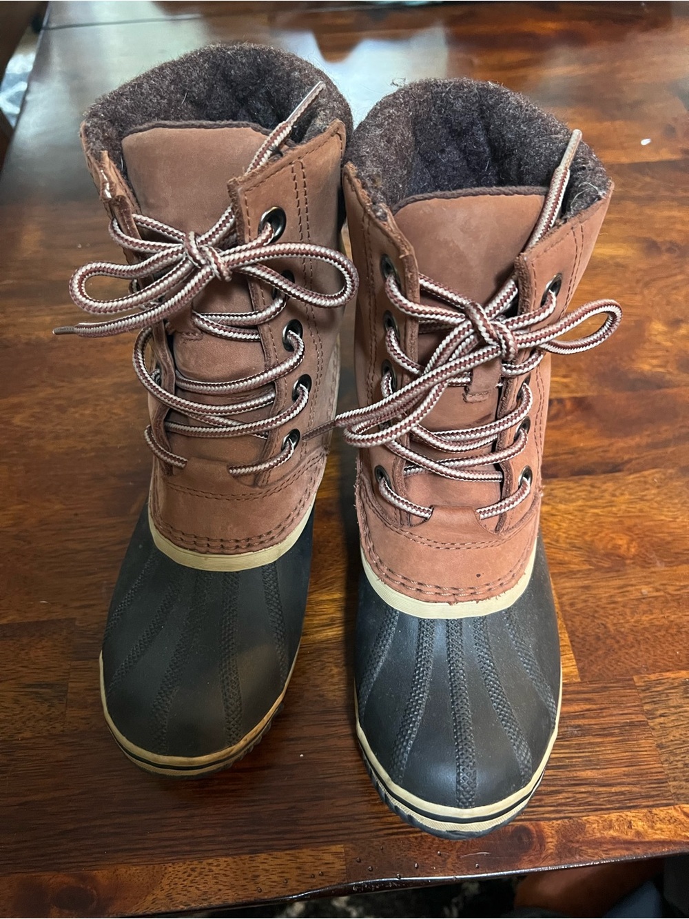 Sorel Kids Two-Tone Brown and Black Waterproof Winter Boots